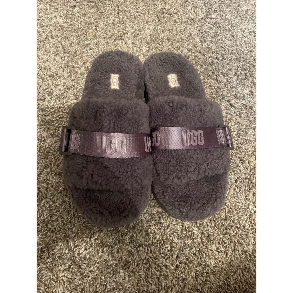 UGG AUSTRALIA Women's Ugg Fluffita Slide Gray Grey Shoe Slipper